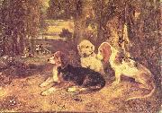 Alexandre-Gabriel Decamps Jagdhunde oil